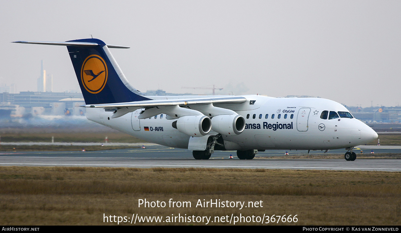 Aircraft Photo of D-AVRI | British Aerospace Avro 146-RJ85 | Lufthansa Regional | AirHistory.net #367666