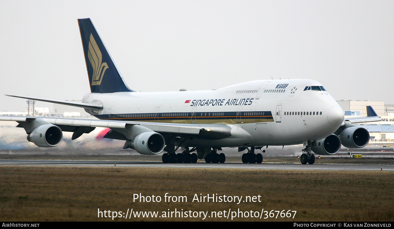 Aircraft Photo of 9V-SPD | Boeing 747-412 | Singapore Airlines | AirHistory.net #367667