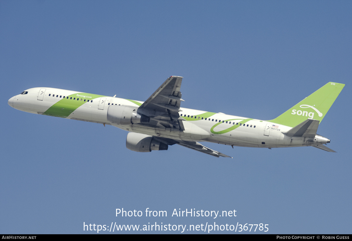 Aircraft Photo of N6709 | Boeing 757-232 | Song | AirHistory.net #367785