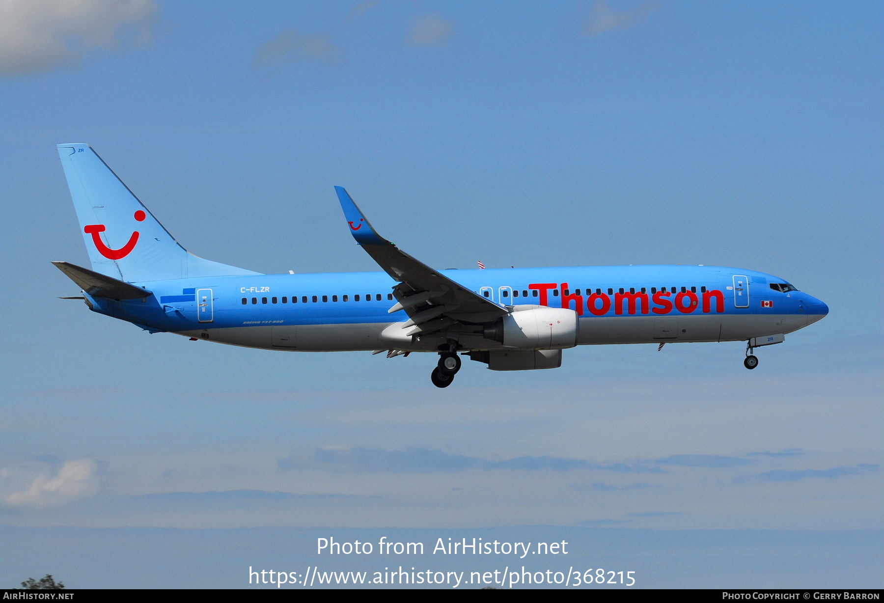 Aircraft Photo of C-FLZR | Boeing 737-8K5 | Thomson Airways | AirHistory.net #368215