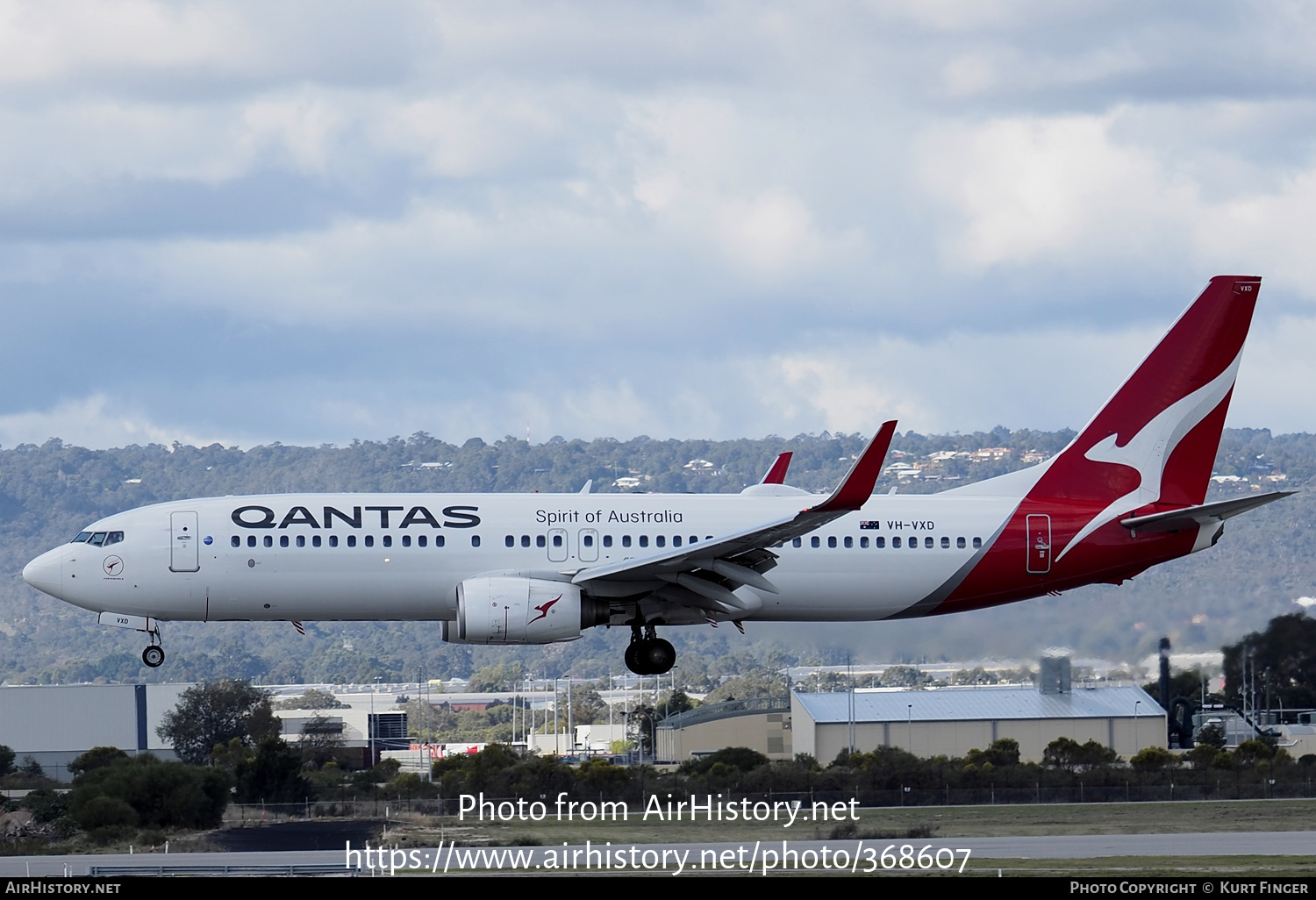 Aircraft Photo of VH-VXD | Boeing 737-838 | Qantas | AirHistory.net #368607