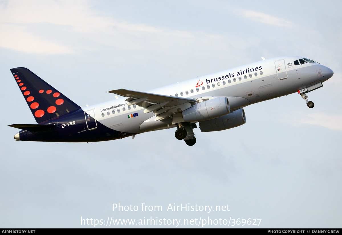 Aircraft Photo of EI-FWG | Sukhoi SSJ-100-95B Superjet 100 (RRJ-95B) | Brussels Airlines | AirHistory.net #369627