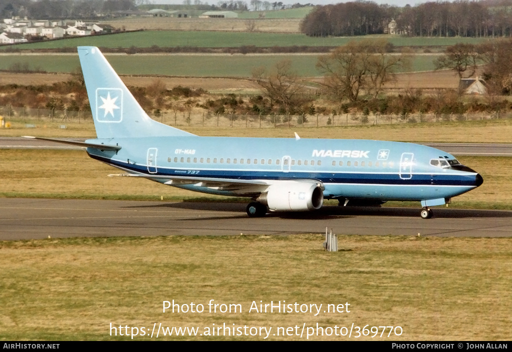 Aircraft Photo of OY-MAB | Boeing 737-5L9 | Maersk Air | AirHistory.net #369770