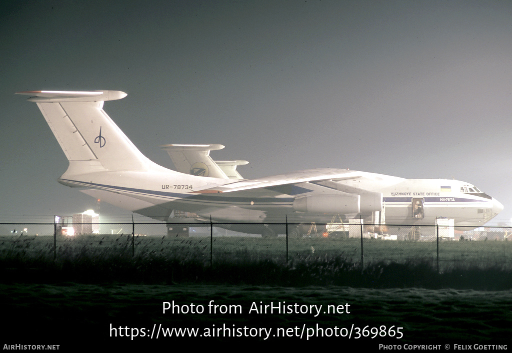 Aircraft Photo of UR-78734 | Ilyushin Il-76TD | Yuzhnoye State Office | AirHistory.net #369865