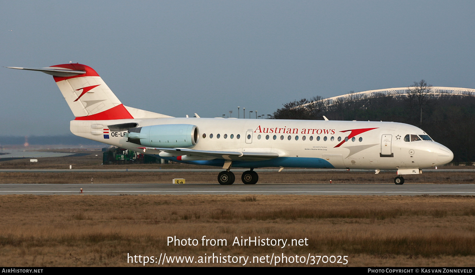 Aircraft Photo of OE-LFL | Fokker 70 (F28-0070) | Austrian Arrows | AirHistory.net #370025