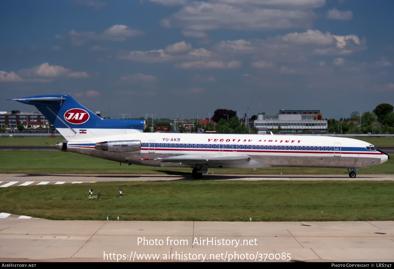 Aircraft Photo of YU-AKB | Boeing 727-2H9/Adv | JAT Yugoslav Airlines - Jugoslovenski Aerotransport | AirHistory.net #370085