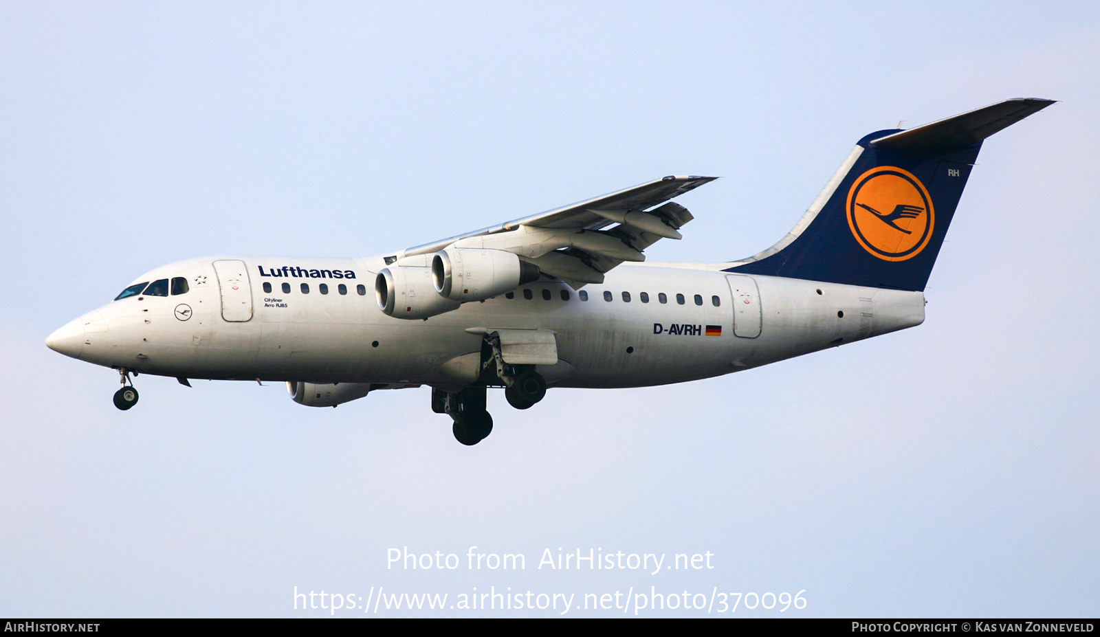 Aircraft Photo of D-AVRH | British Aerospace Avro 146-RJ85 | Lufthansa | AirHistory.net #370096