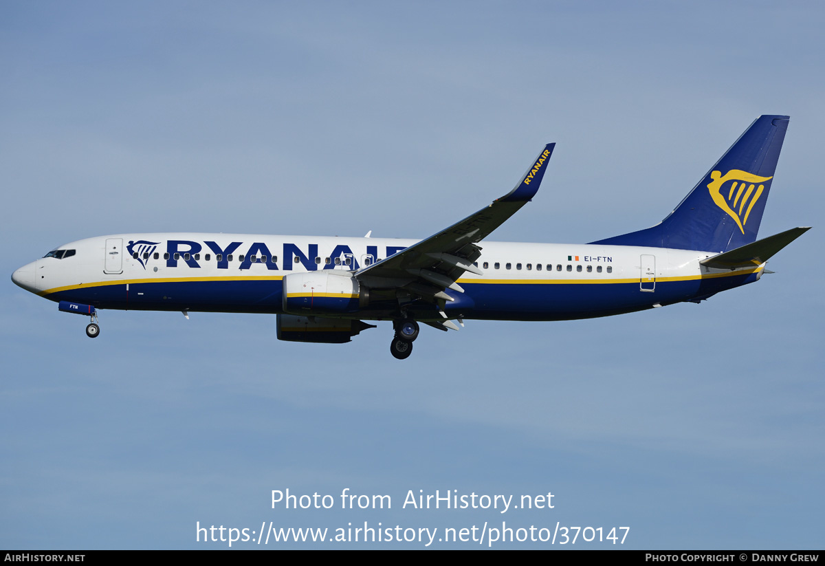 Aircraft Photo of EI-FTN | Boeing 737-800 | Ryanair | AirHistory.net #370147