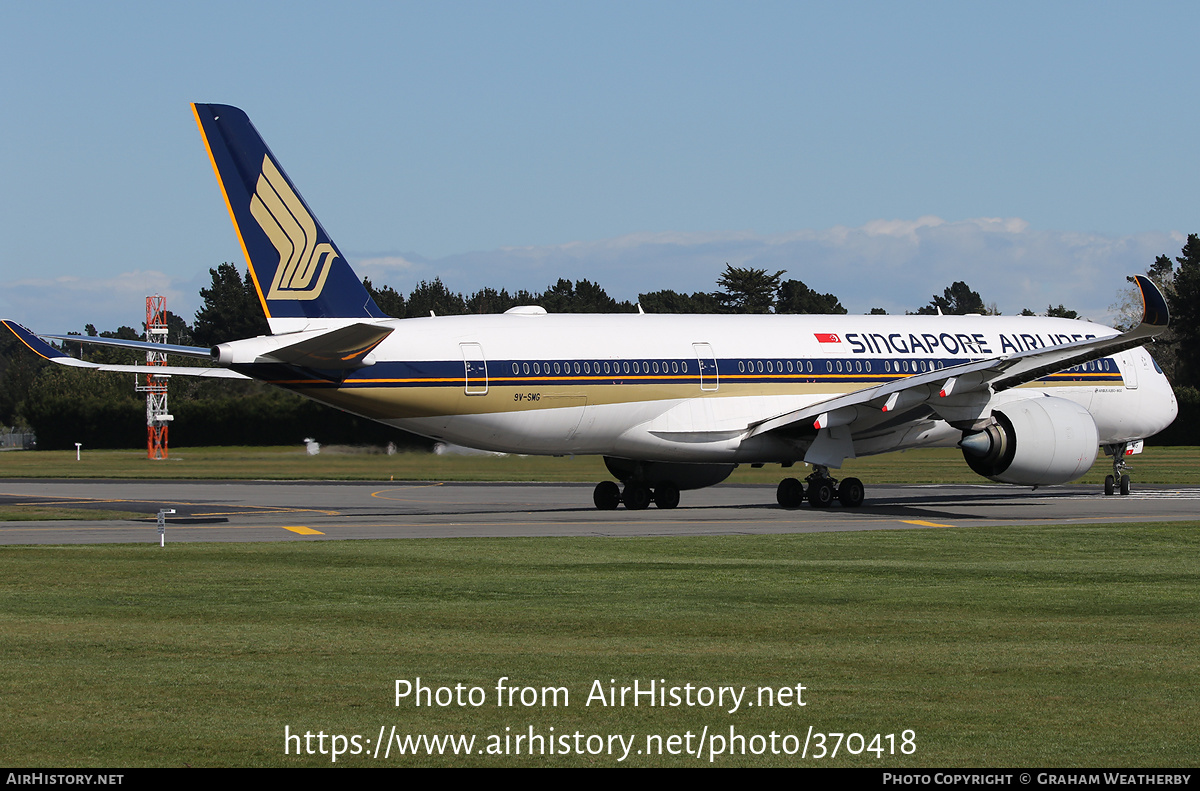 Aircraft Photo of 9V-SMG | Airbus A350-941 | Singapore Airlines | AirHistory.net #370418