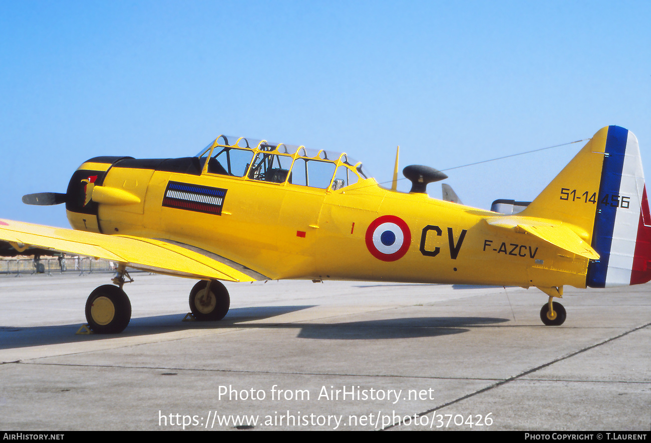 Aircraft Photo of F-AZCV / 51-14456 | North American T-6G Texan | France - Air Force | AirHistory.net #370426