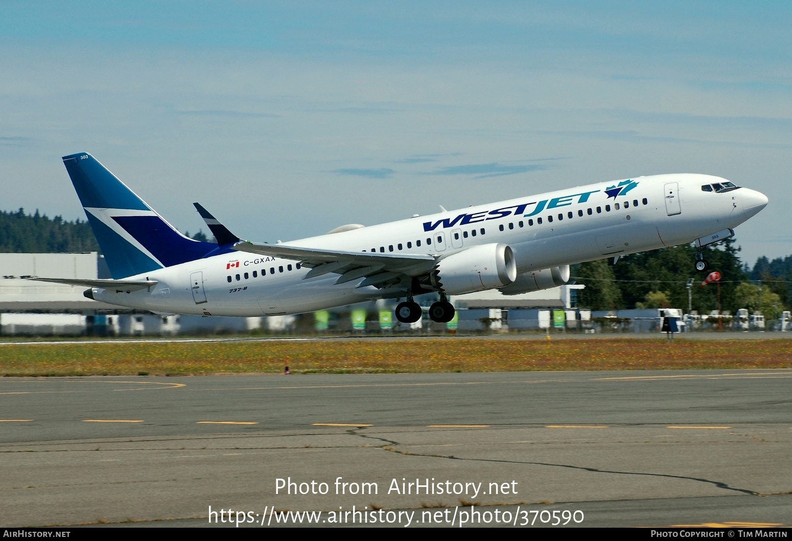 Aircraft Photo of C-GXAX | Boeing 737-8 Max 8 | WestJet | AirHistory.net #370590