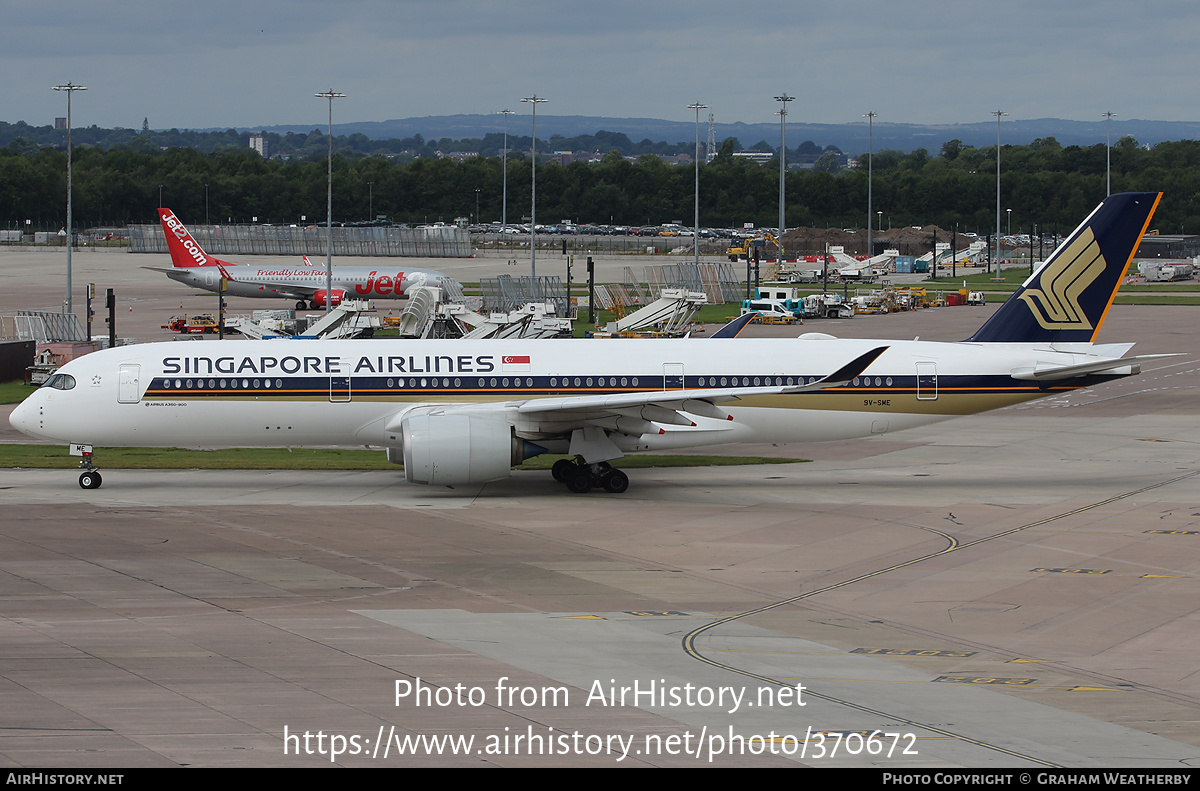 Aircraft Photo of 9V-SME | Airbus A350-941 | Singapore Airlines | AirHistory.net #370672