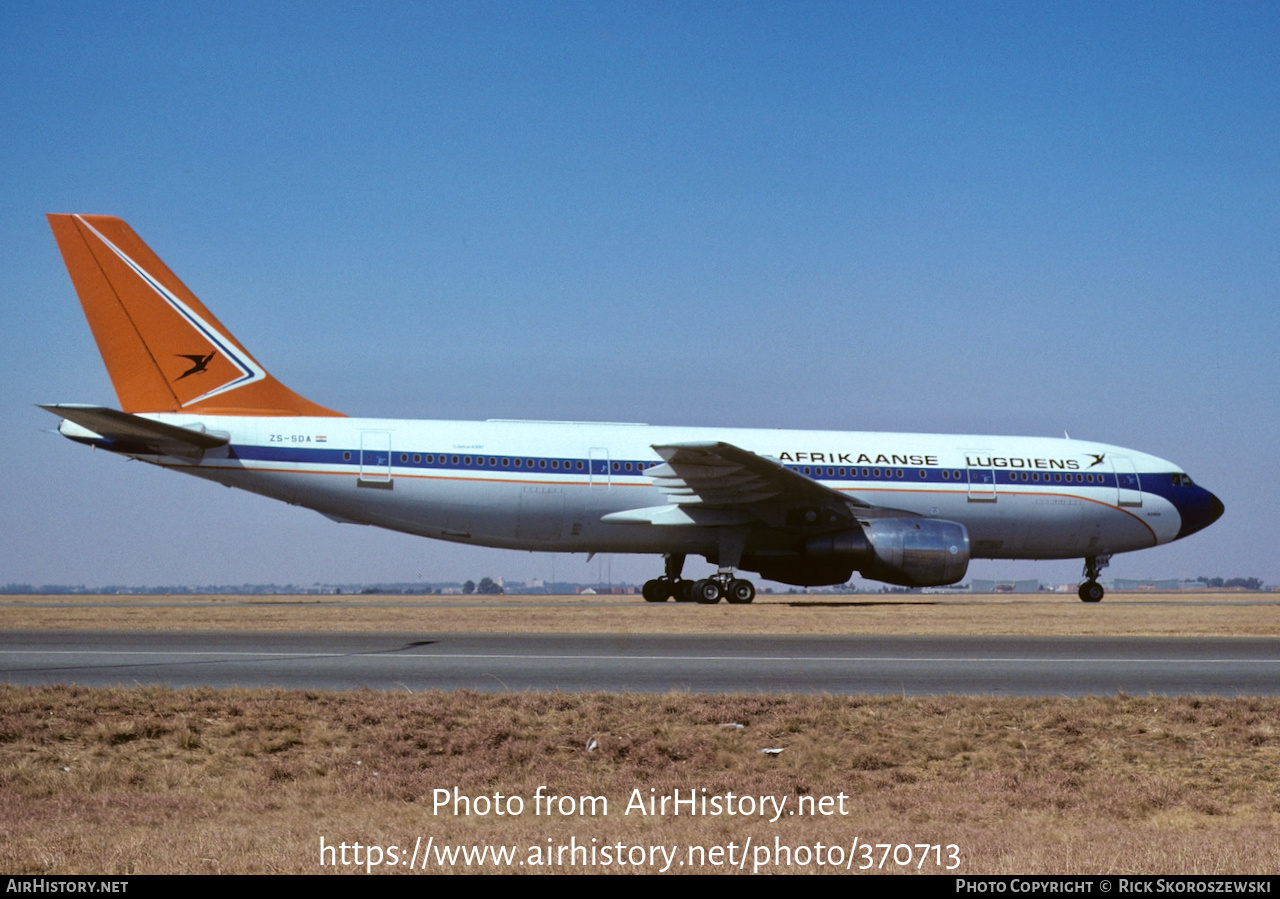Aircraft Photo Of Zs Sda Airbus A300b2 101 South African Airways