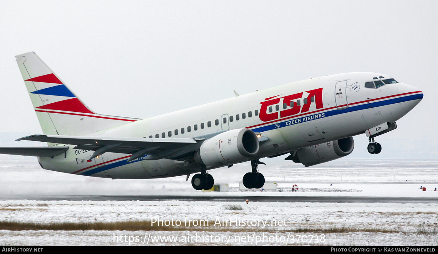 Aircraft Photo of OK-EGO | Boeing 737-55S | ČSA - Czech Airlines | AirHistory.net #370738