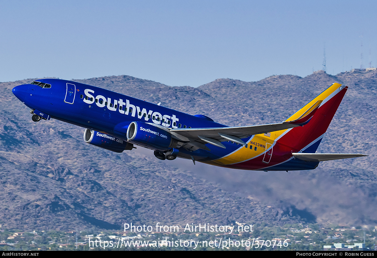 Aircraft Photo of N423WN | Boeing 737-7H4 | Southwest Airlines | AirHistory.net #370746