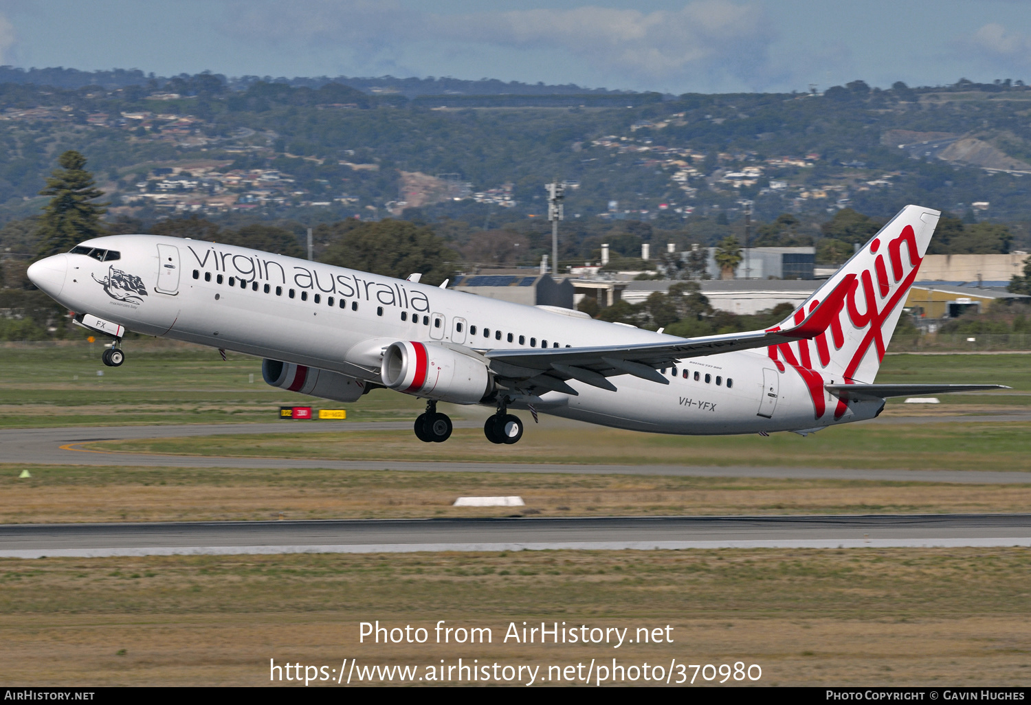 Aircraft Photo of VH-YFX | Boeing 737-8FE | Virgin Australia Airlines | AirHistory.net #370980