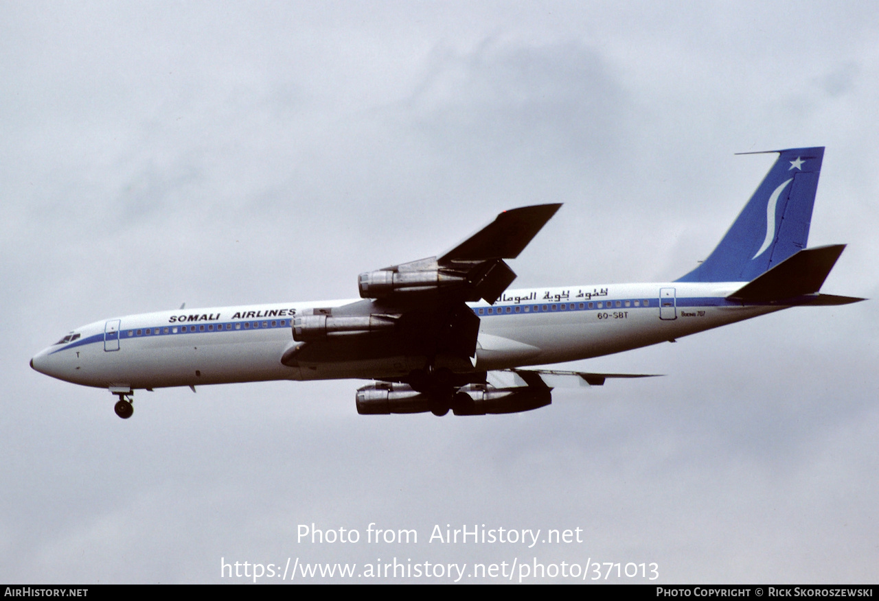 Aircraft Photo of 6O-SBT | Boeing 707-330B | Somali Airlines | AirHistory.net #371013