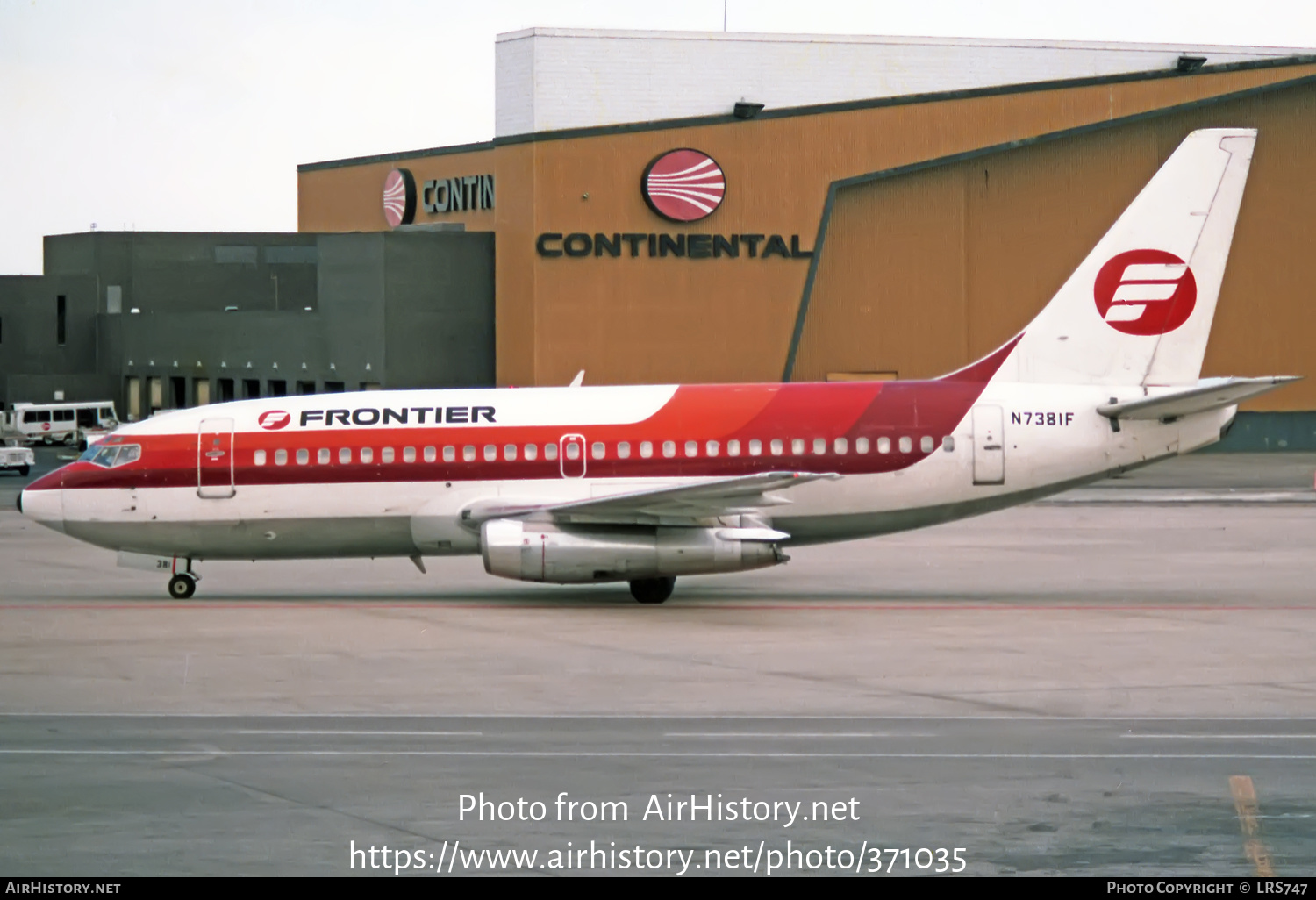 Aircraft Photo of N7381F | Boeing 737-2H4 | Frontier Airlines | AirHistory.net #371035