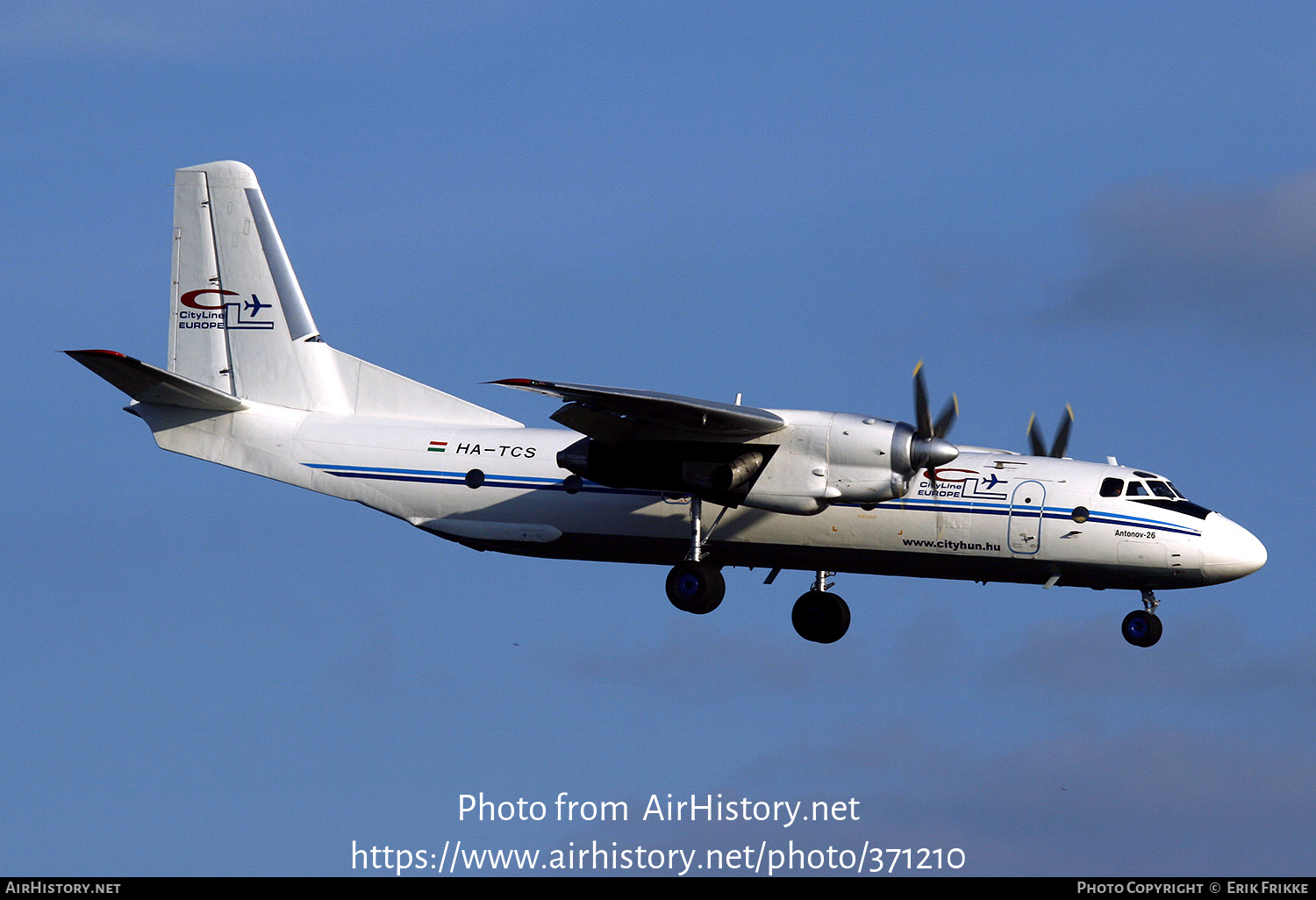 Aircraft Photo of HA-TCS | Antonov An-26B | CityLine Hungary | AirHistory.net #371210