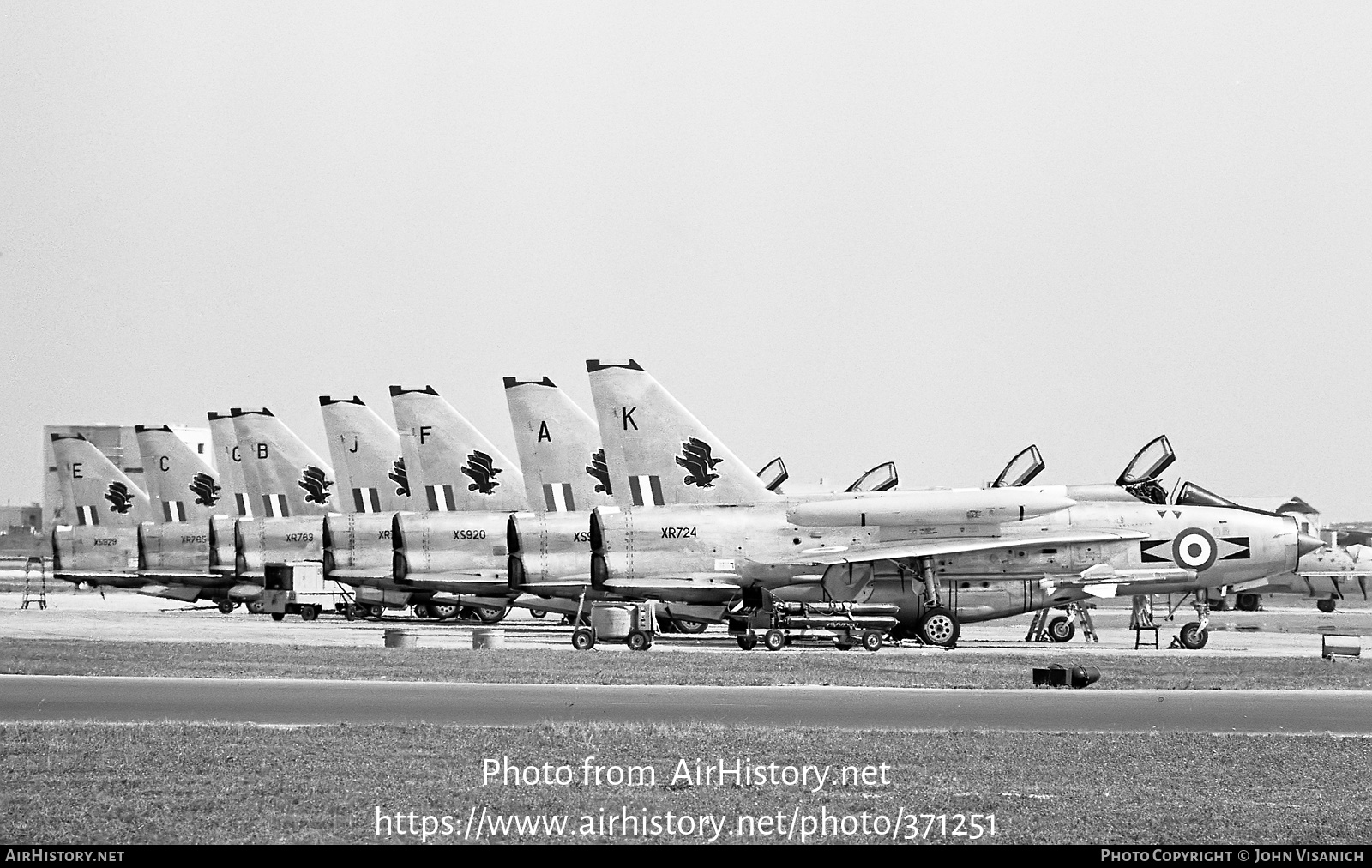 Aircraft Photo of XR724 | English Electric Lightning F6 | UK - Air Force | AirHistory.net #371251