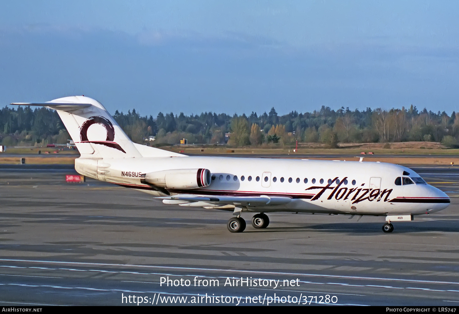 Aircraft Photo of N469US | Fokker F28-1000 Fellowship | Horizon Air | AirHistory.net #371280