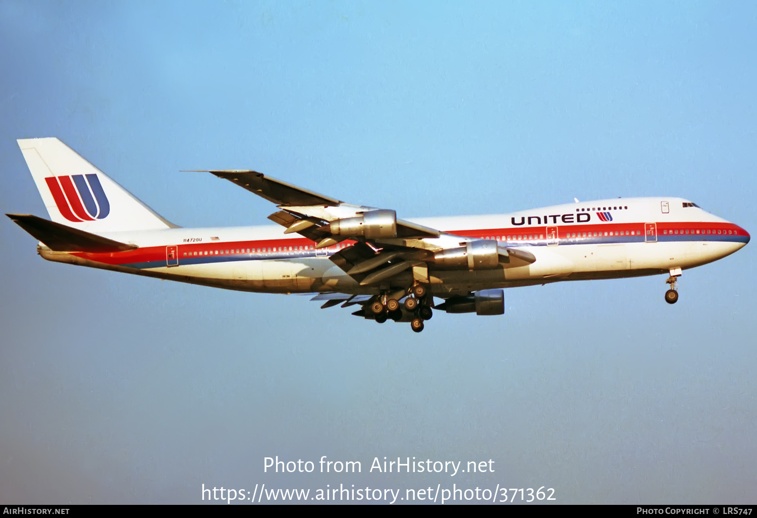 Aircraft Photo of N4720U | Boeing 747-122 | United Airlines | AirHistory.net #371362