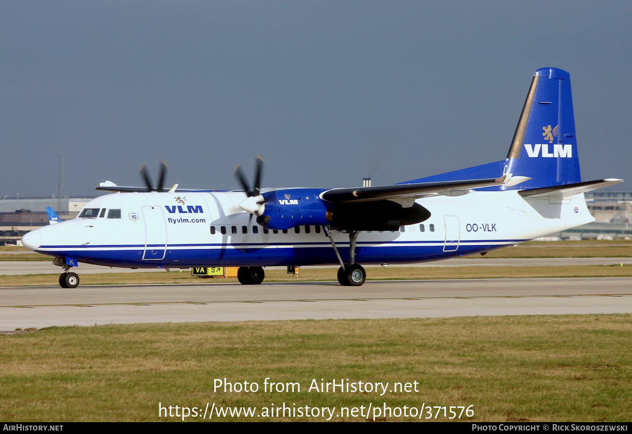 Aircraft Photo of OO-VLK | Fokker 50 | VLM Airlines | AirHistory.net #371576