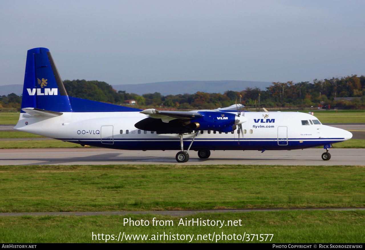 Aircraft Photo of OO-VLQ | Fokker 50 | VLM Airlines | AirHistory.net #371577