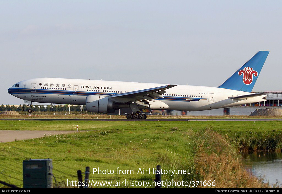 Aircraft Photo Of B-2057 | Boeing 777-21B/ER | China Southern Airlines ...