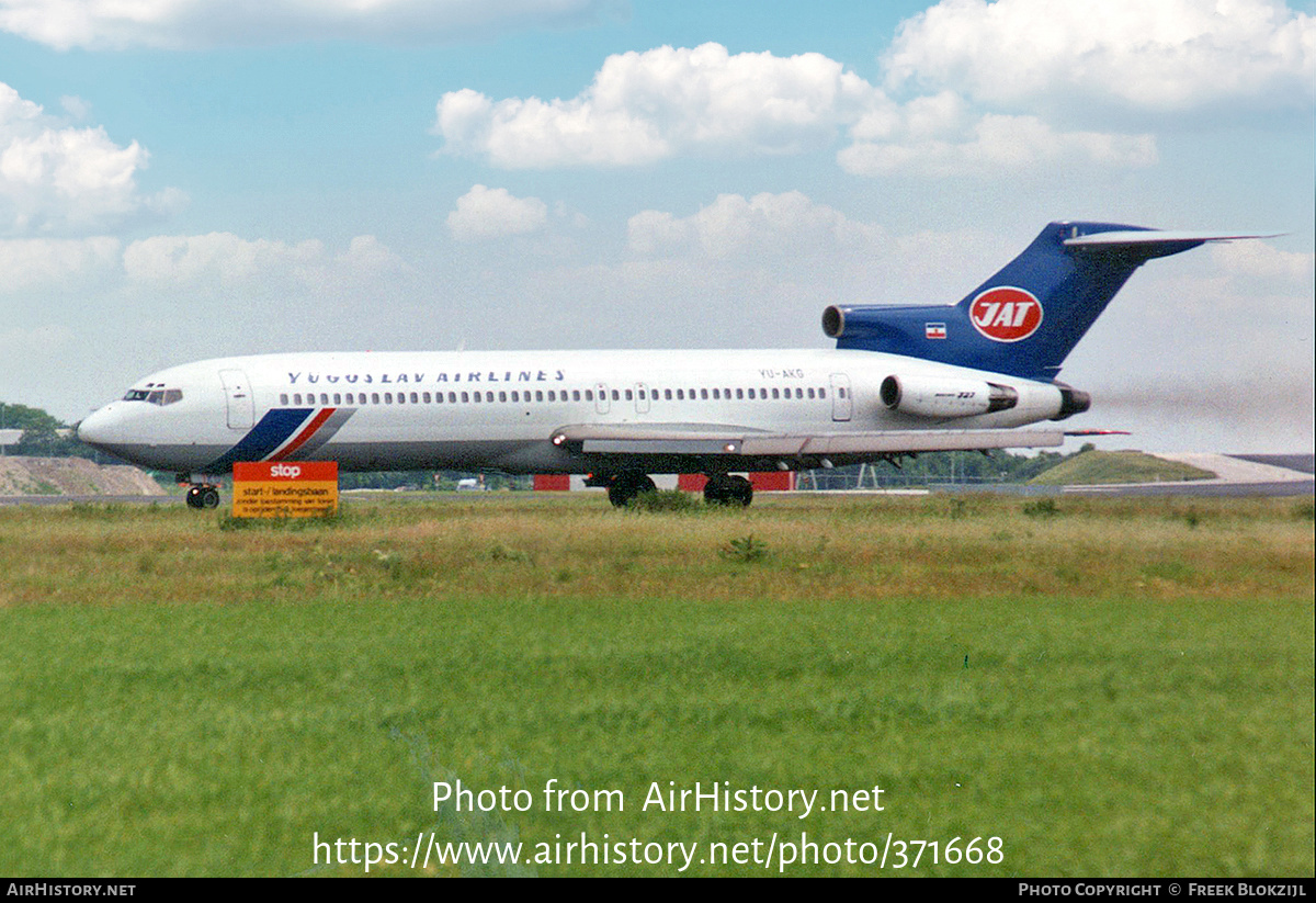 Aircraft Photo of YU-AKG | Boeing 727-2H9/Adv | JAT Yugoslav Airlines - Jugoslovenski Aerotransport | AirHistory.net #371668