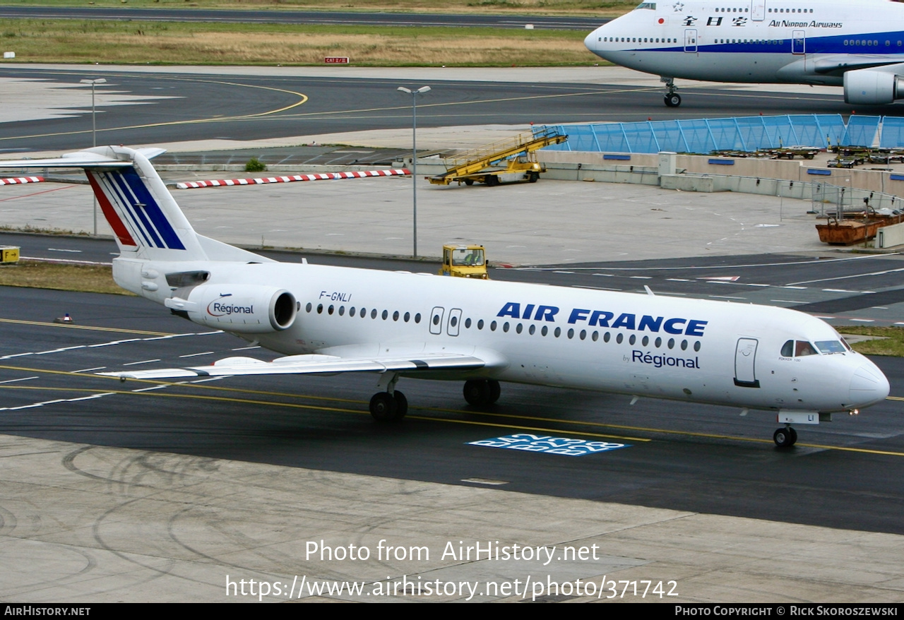 Aircraft Photo of F-GNLI | Fokker 100 (F28-0100) | Air France | AirHistory.net #371742