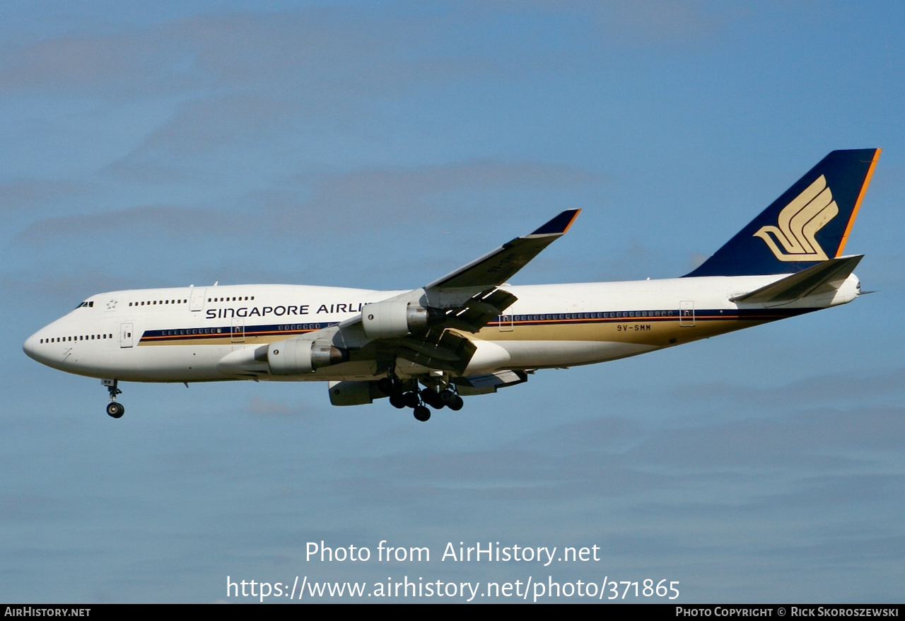 Aircraft Photo of 9V-SMM | Boeing 747-412 | Singapore Airlines | AirHistory.net #371865