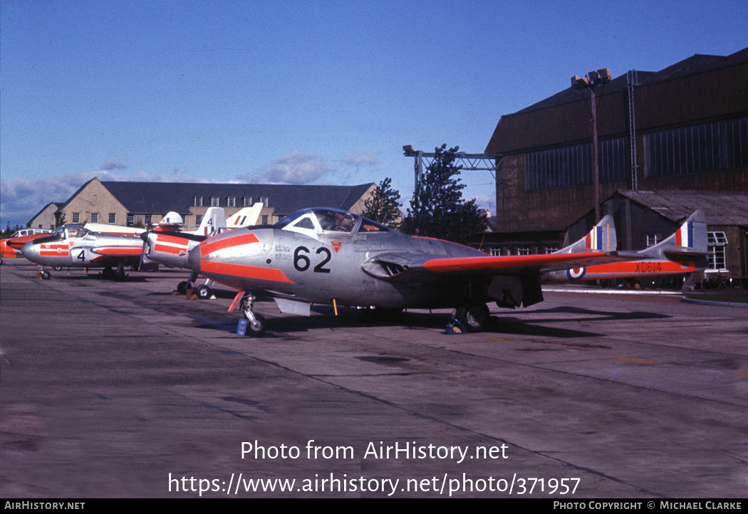 Aircraft Photo of XD614 | De Havilland D.H. 115 Vampire T11 | UK - Air Force | AirHistory.net #371957