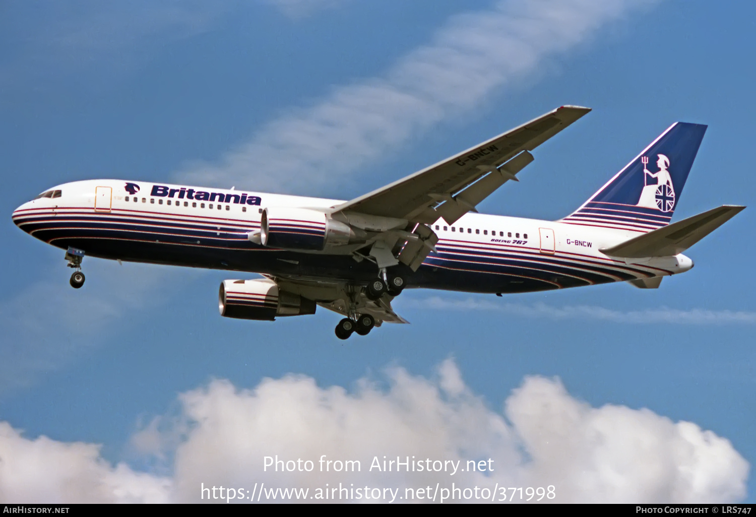 Aircraft Photo of G-BNCW | Boeing 767-204 | Britannia Airways | AirHistory.net #371998