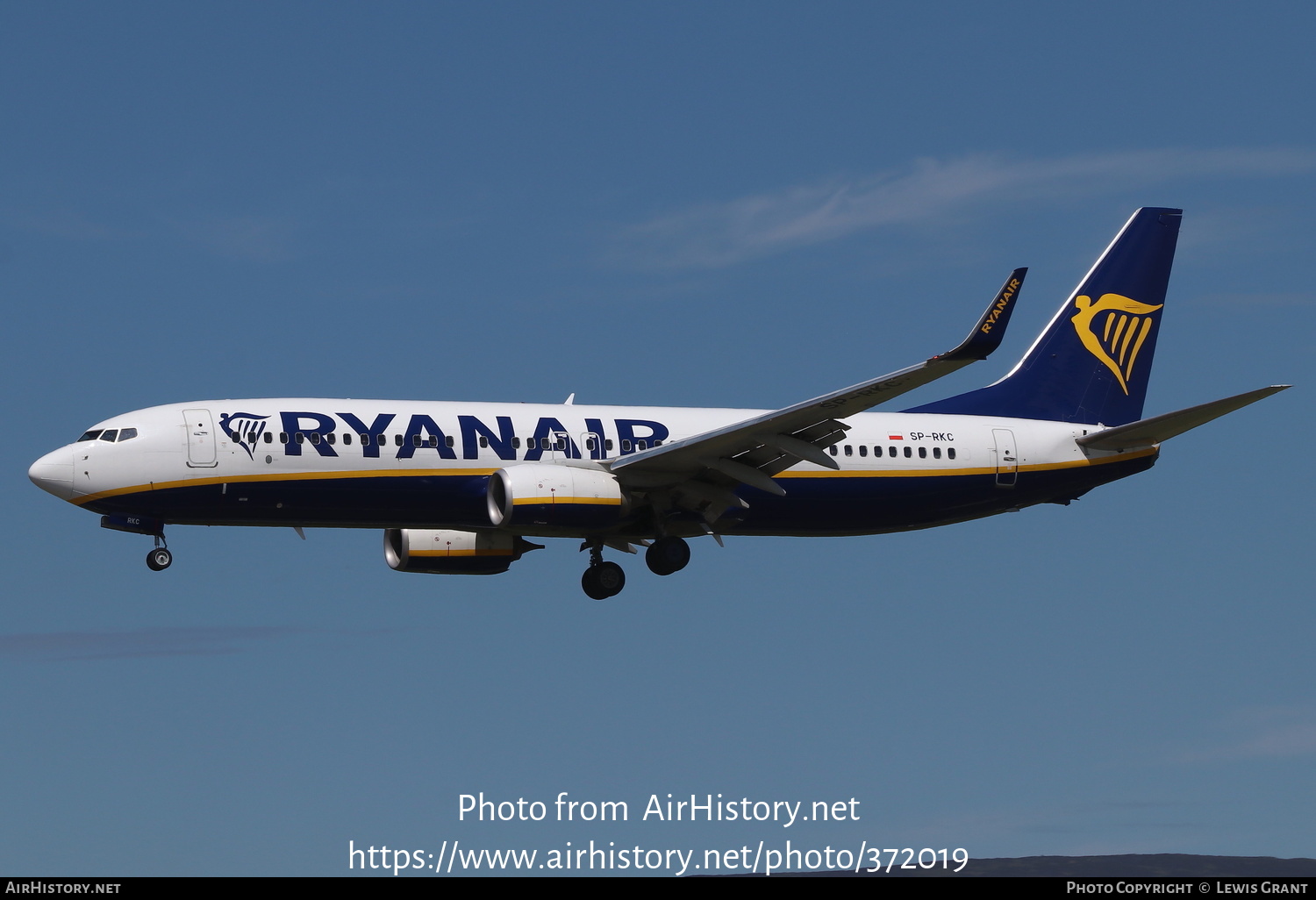 Aircraft Photo of SP-RKC | Boeing 737-8AS | Ryanair | AirHistory.net #372019