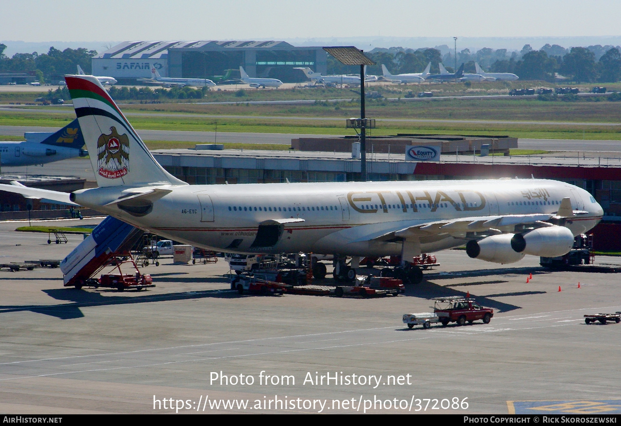 Aircraft Photo of A6-EYC | Airbus A340-313X | Etihad Airways | AirHistory.net #372086