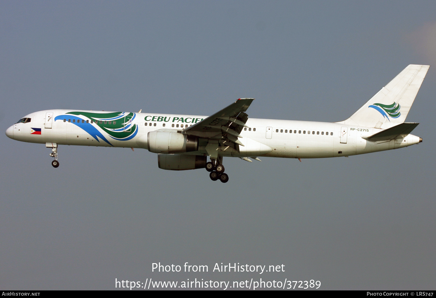 Aircraft Photo of RP-C2715 | Boeing 757-236 | Cebu Pacific Air | AirHistory.net #372389