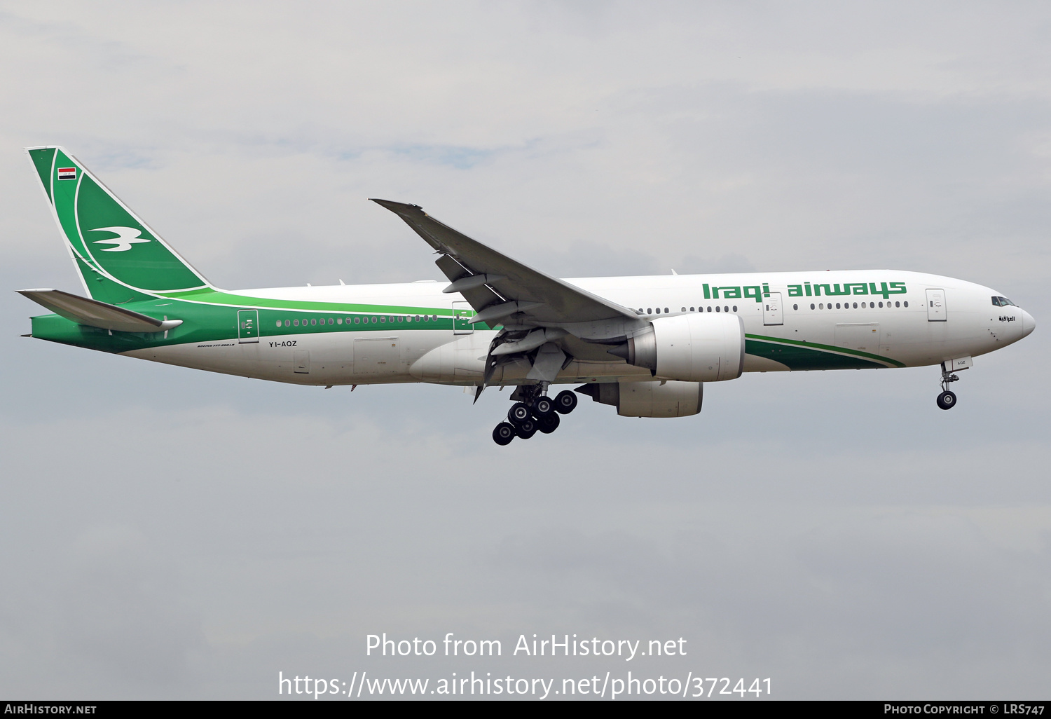 Aircraft Photo of YI-AQZ | Boeing 777-29M/LR | Iraqi Airways | AirHistory.net #372441