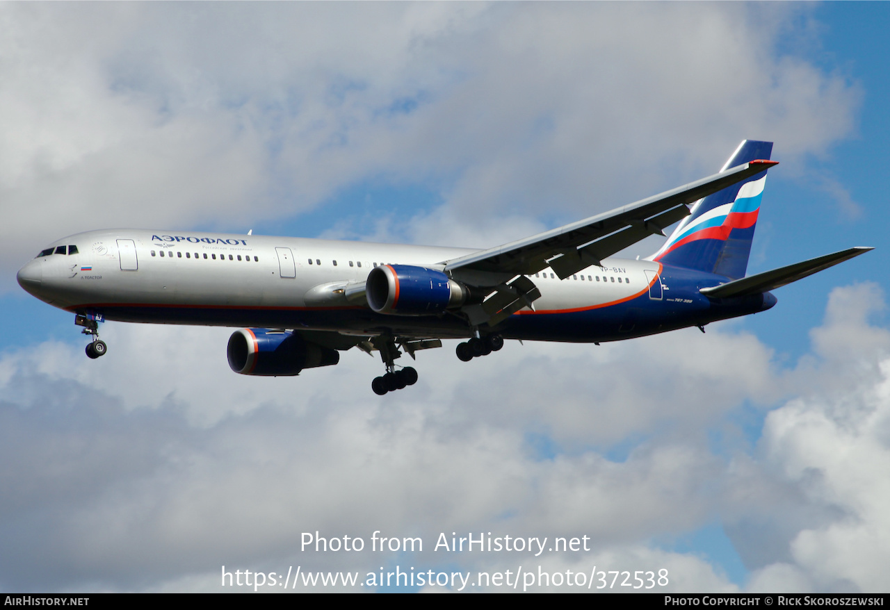 Aircraft Photo of VP-BAV | Boeing 767-36N/ER | Aeroflot - Russian International Airlines | AirHistory.net #372538