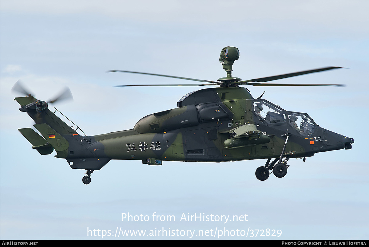 Aircraft Photo of 7442 | Eurocopter EC-665 Tiger UHT | Germany - Army | AirHistory.net #372829