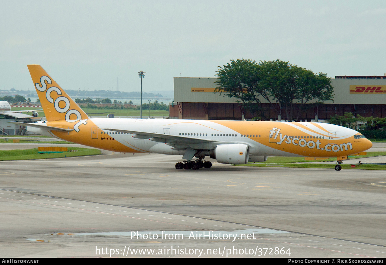 Aircraft Photo of 9V-OTD | Boeing 777-212/ER | Scoot | AirHistory.net #372864