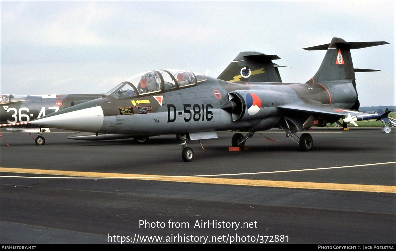 Aircraft Photo of D-5816 | Lockheed TF-104G Starfighter | Netherlands - Air Force | AirHistory.net #372881