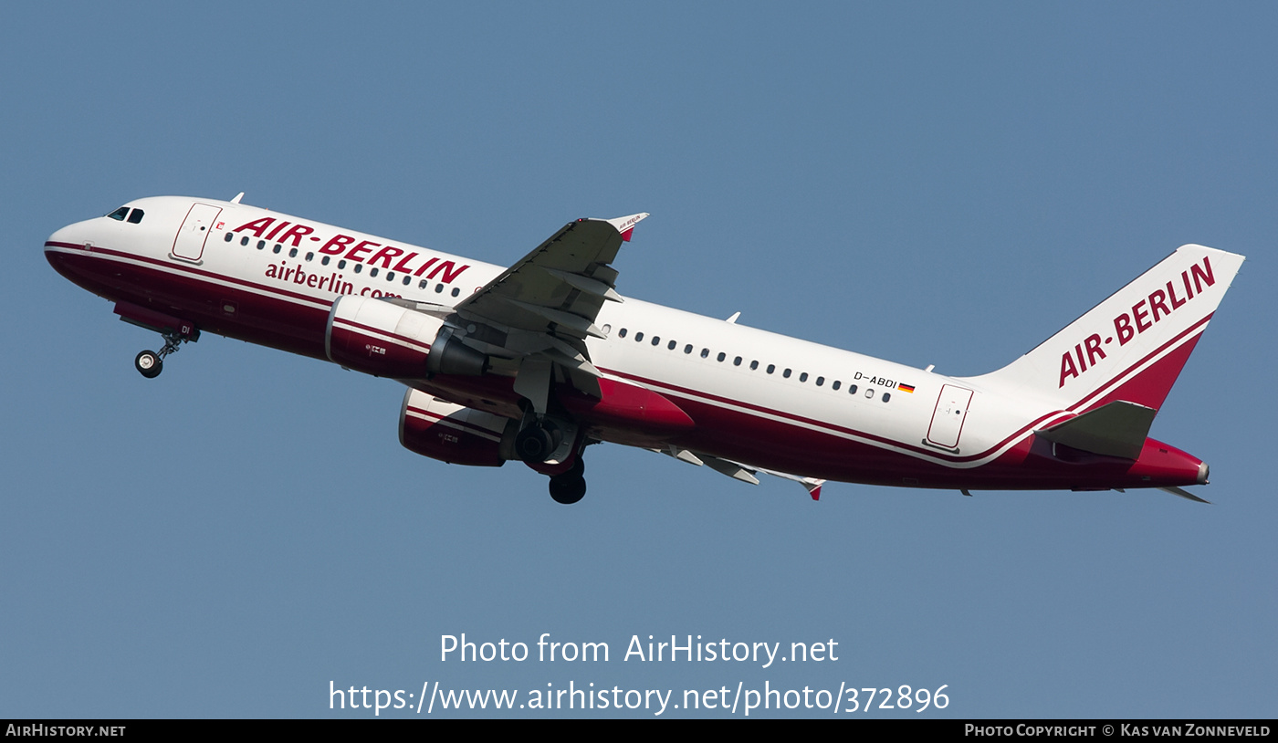 Aircraft Photo of D-ABDI | Airbus A320-214 | Air Berlin | AirHistory.net #372896