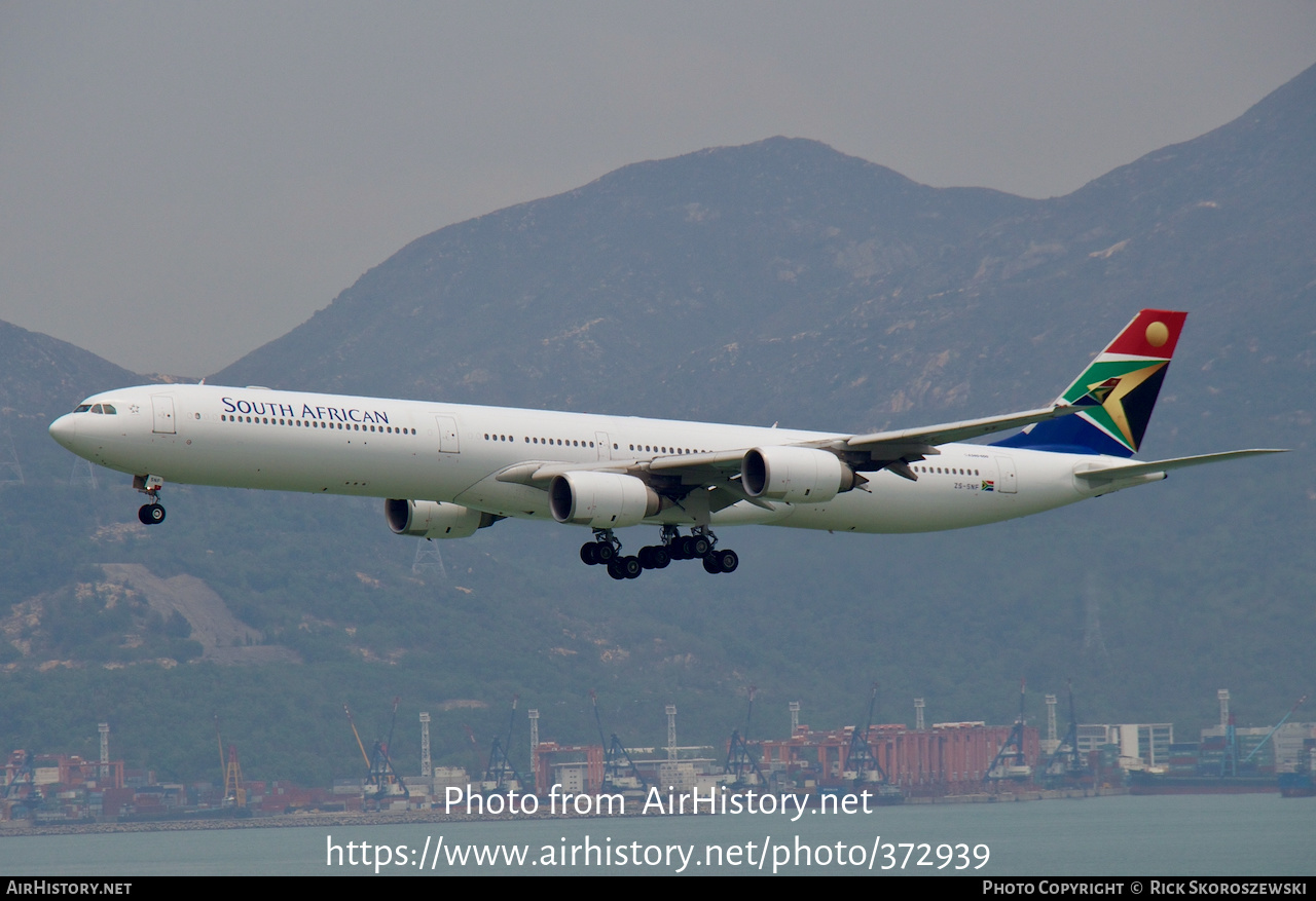 Aircraft Photo of ZS-SNF | Airbus A340-642 | South African Airways | AirHistory.net #372939