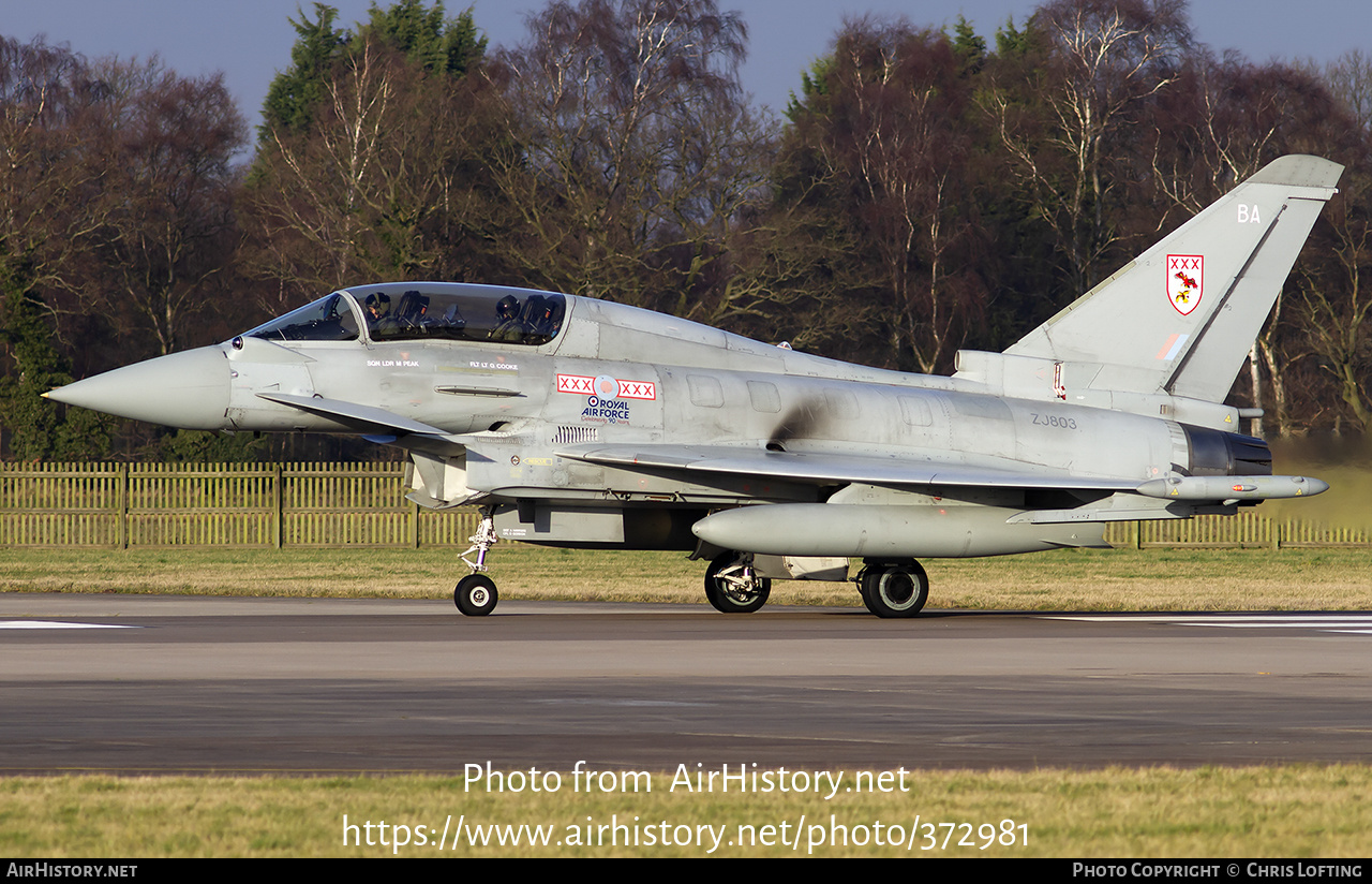 Aircraft Photo of ZJ803 | Eurofighter EF-2000 Typhoon T3 | UK - Air Force | AirHistory.net #372981