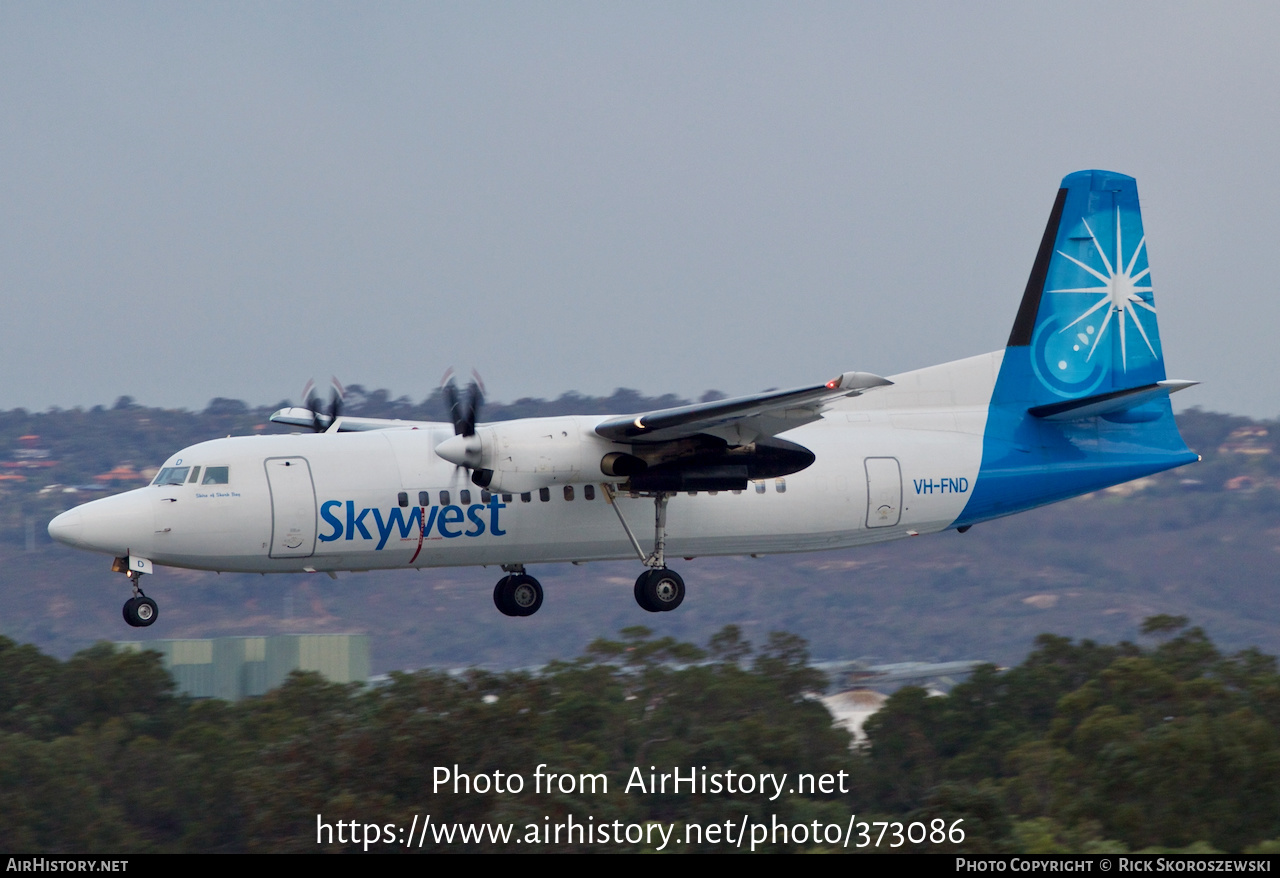 Aircraft Photo of VH-FND | Fokker 50 | Skywest Airlines | AirHistory.net #373086