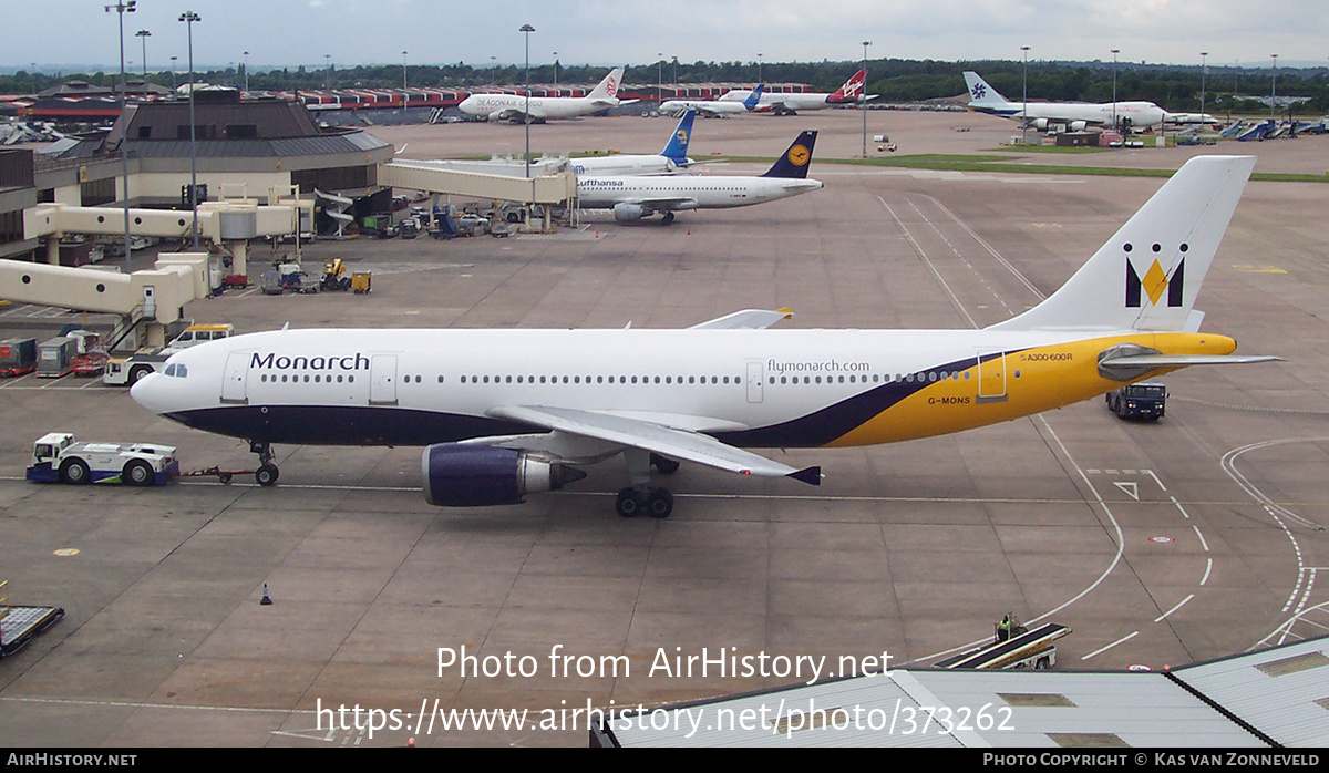 Aircraft Photo of G-MONS | Airbus A300B4-605R | Monarch Airlines | AirHistory.net #373262