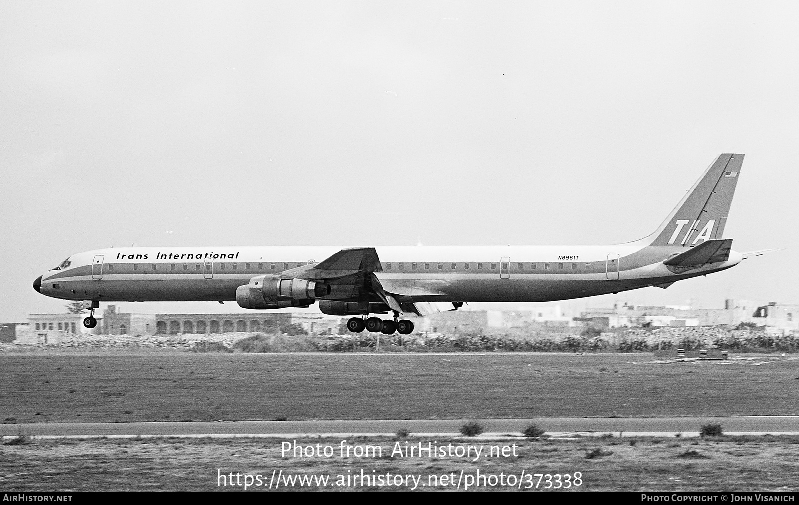 Aircraft Photo of N8961T | McDonnell Douglas DC-8-61CF | Trans International Airlines - TIA | AirHistory.net #373338