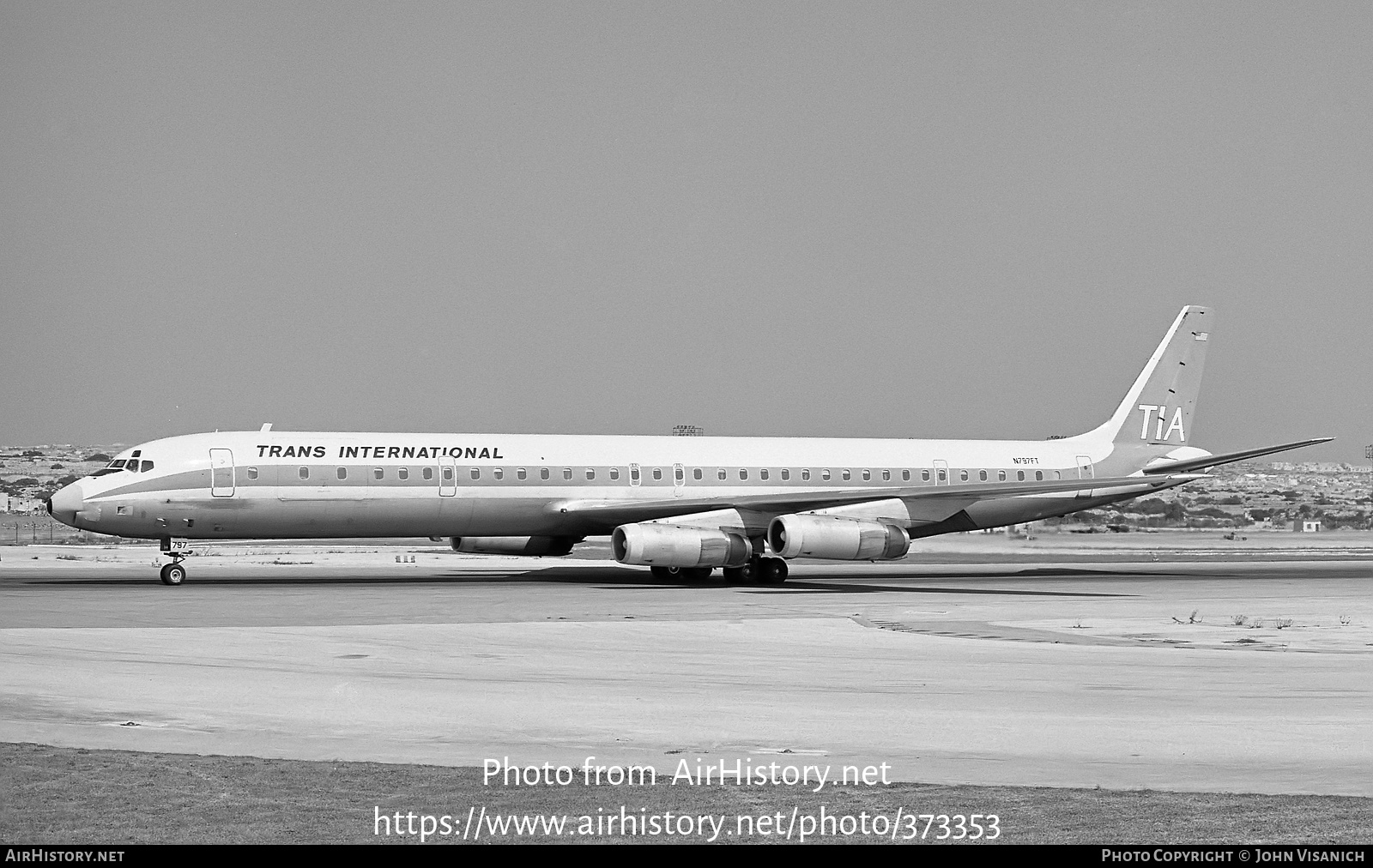 Aircraft Photo of N797FT | McDonnell Douglas DC-8-63CF | Trans International Airlines - TIA | AirHistory.net #373353