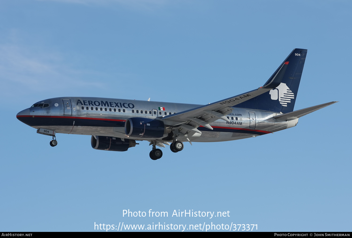 Aircraft Photo of N904AM | Boeing 737-752 | AeroMéxico | AirHistory.net #373371